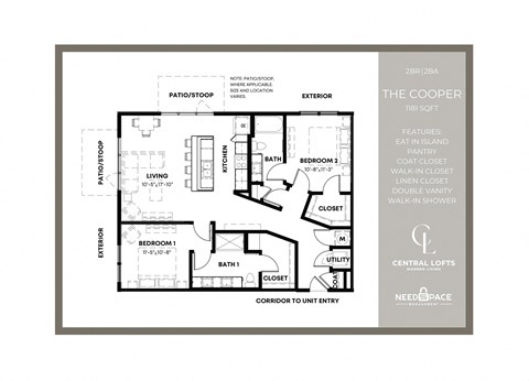 a floor plan of a home with a bedroom and a living room